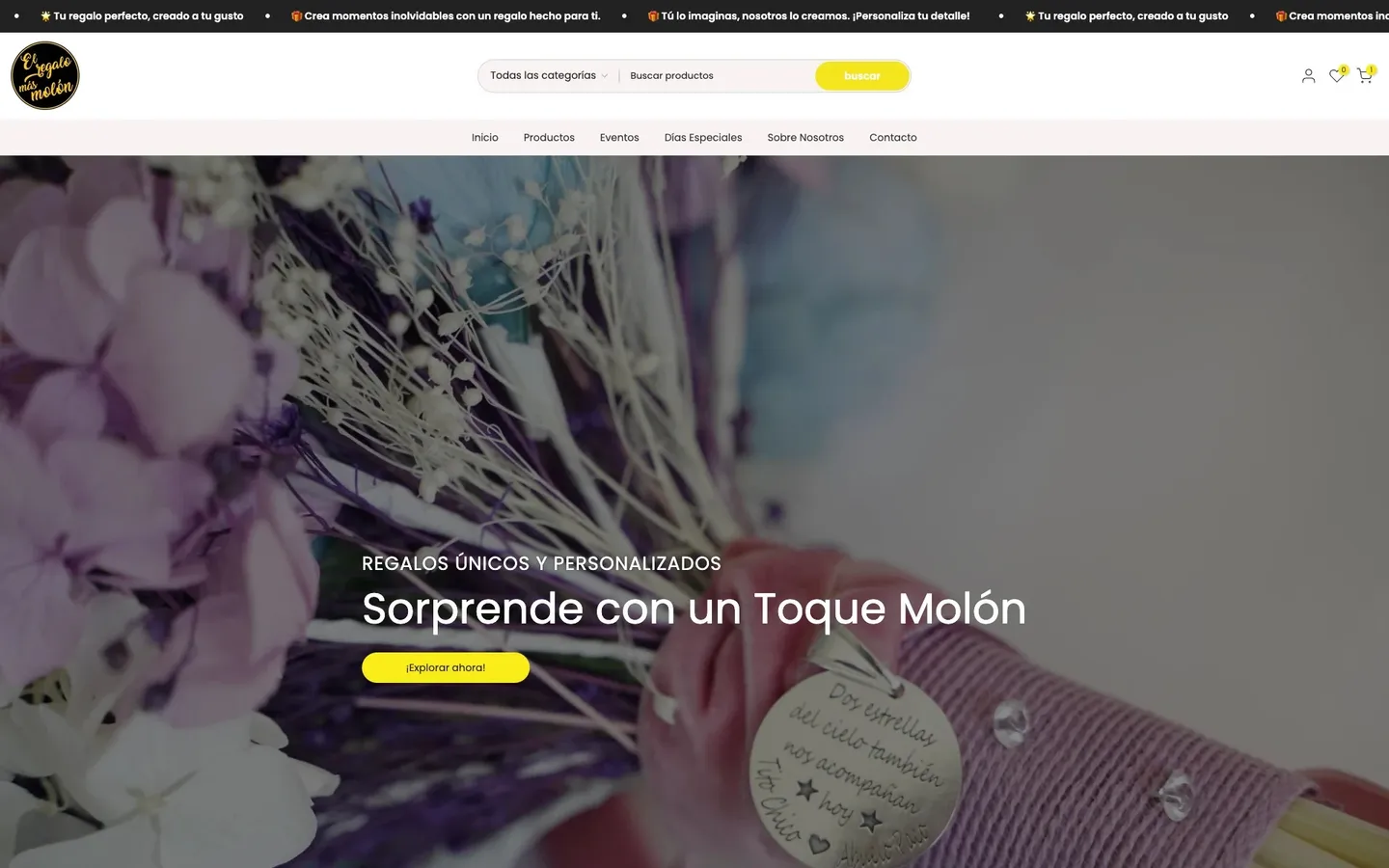 Tienda online de El Regalo Más Molón, construida por Likin