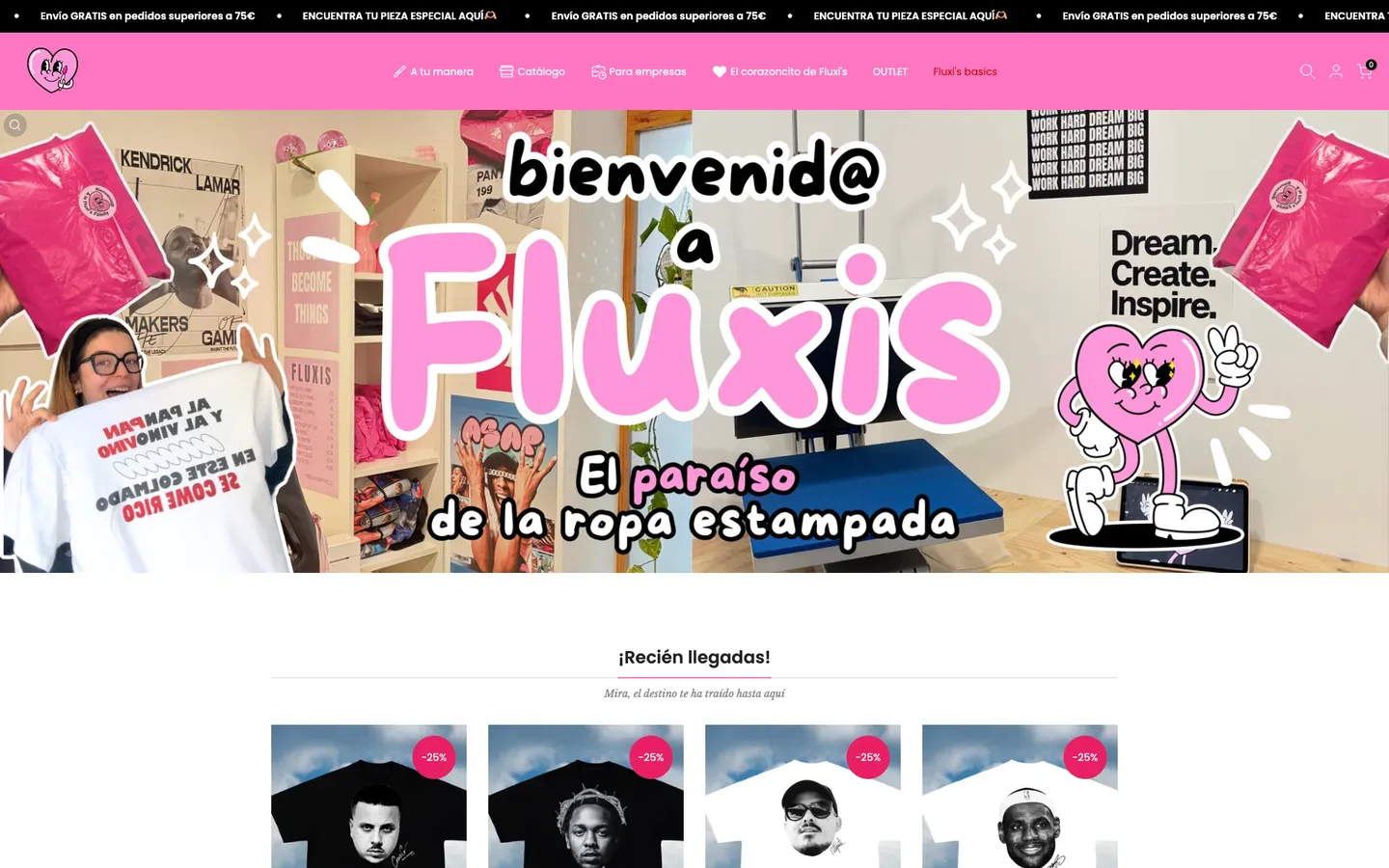 Tienda online de Fluxis, construida por Likin