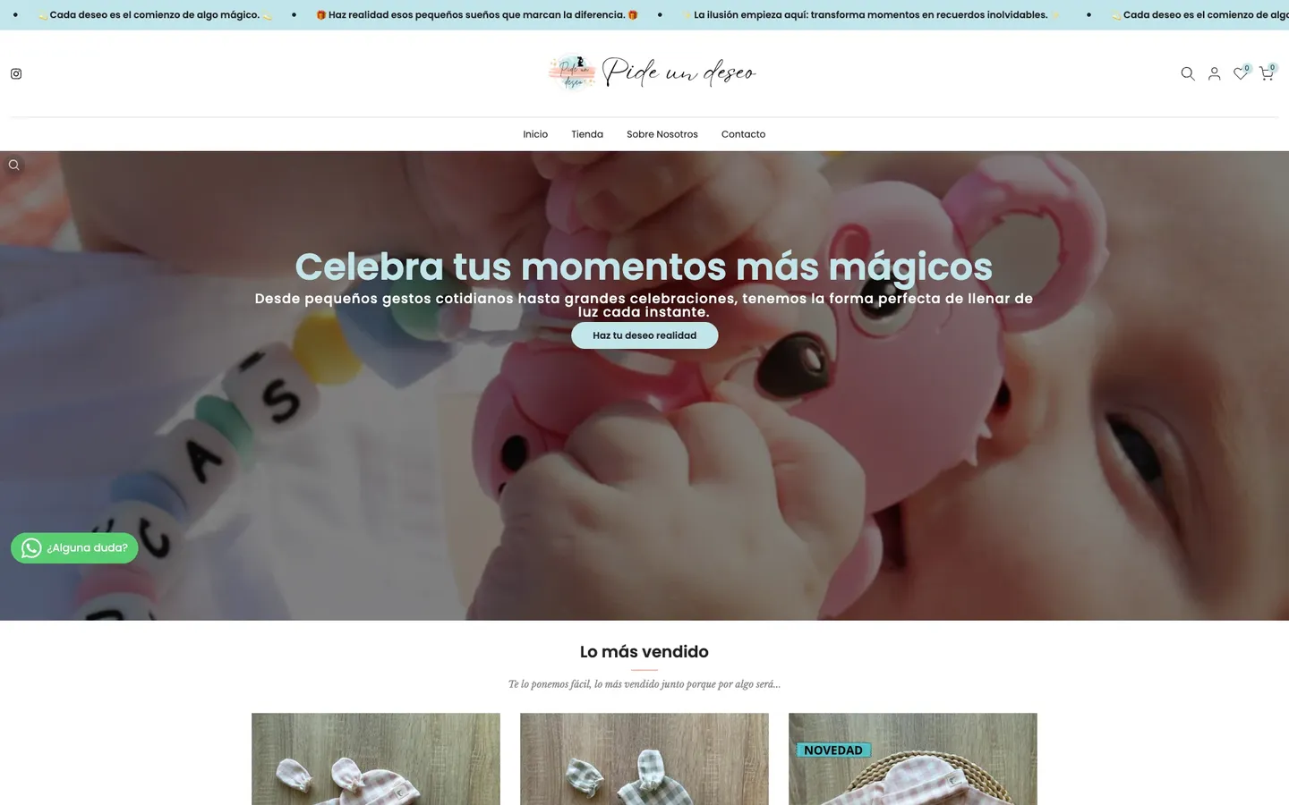 Tienda online de Pide un Deseo, construida por Likin